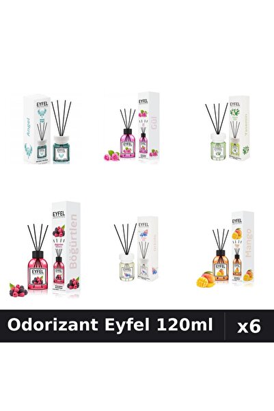 Eyfel Set 6 Odorizante Camera Betisoare - 6 Arome Asortate, 120ml Parfum