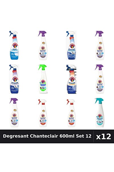 Chanteclair Set 12 Degresant Universal 600ml - 9 Arome, Anticalcar, Detartrant