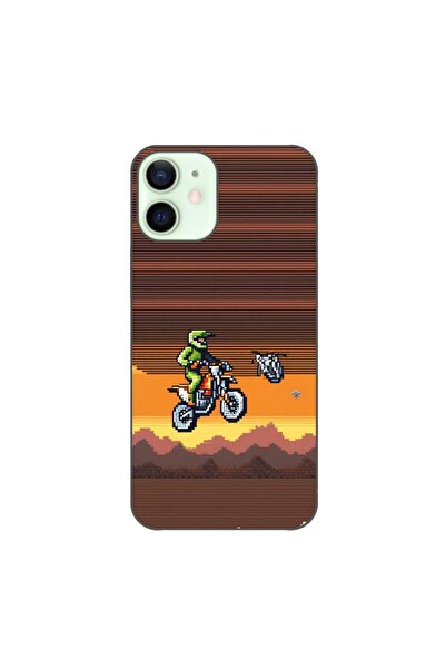 OEM Husa compatibila cu Apple iPhone 12 Mini Silicon Gel Tpu Model Pixel Art ...