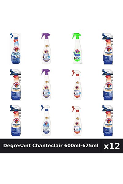 Chanteclair Set 12 Degresant Universal 600ml-625ml - 6 Arome, Anticalcar, Det...
