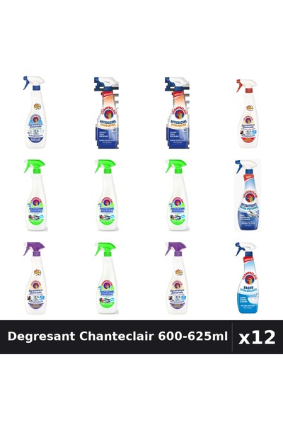 Chanteclair Set 12 Degresant Universal 600-625ml - 8 Arome, Anticalcar, Detar...