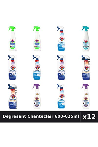 Chanteclair Set 12 Degresant Universal 600-625ml - Lămaie, Lavandă, Anticalcar