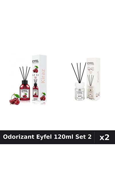 Eyfel Set 2 Odorizant Camera Betisoare - Cirese, Bumbac - 120ml Parfum