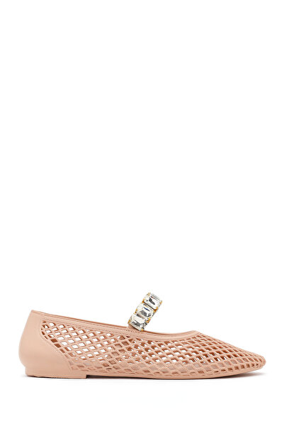 Derimod Women's Beige Stone Jelly Ballerinas 26Sfe4756Pv