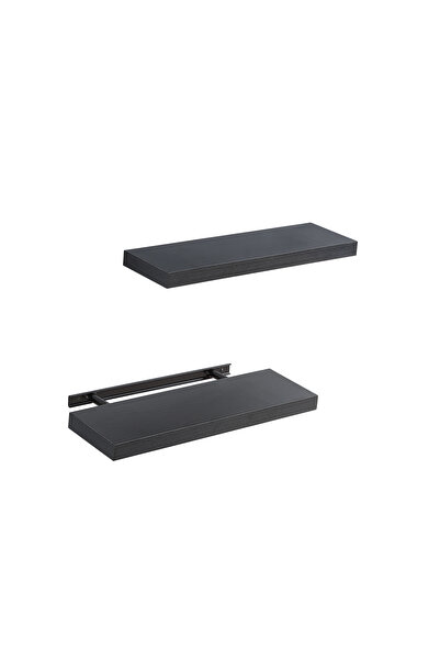 HayaBazaar Modern 2 Pack Floating Wall Shelves with Invisible Hidden Brackets