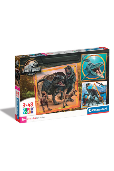 CLEMENTONI Παιδικό Παζλ Super Color Jurassic World 3x48 τμχ