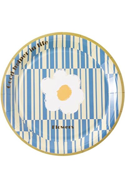 Arabest 10-Piece 7-Inch Disposable Paper Plates, Flower Design for Tea Party ...