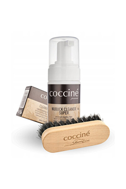 Coccine Set de curatare pentru incaltaminte, 3 in 1 Clean, spuma 100 ml, peri...