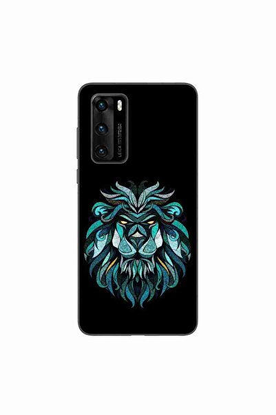 OEM Case compatible with Huawei P40 Silicone Gel Tpu Pattern Abstract Lion
