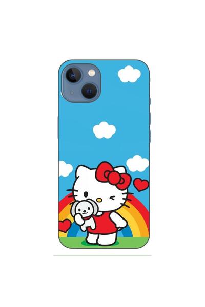 OEM Husa compatibila cu Apple iPhone 13 Silicon Gel Tpu Model Hello Kitty Rai...