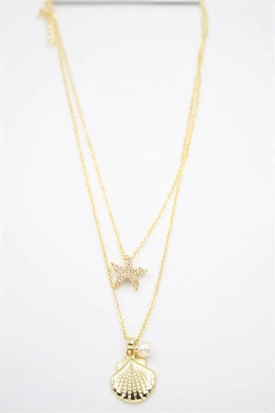Marsilyan Nvdn- Ieg - Seashell Necklace - Gold Iegrs-Nvdn1