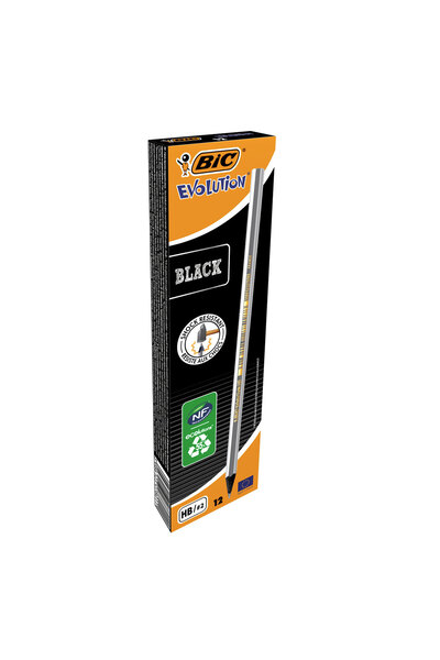 Bic Creioane grafice HB fără radieră Evolution Black, cutie de 12 bucăți