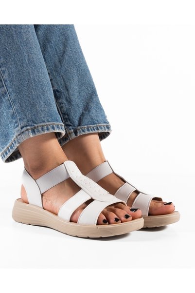 ALOGO Sandale dama Albe din Material elastic kli