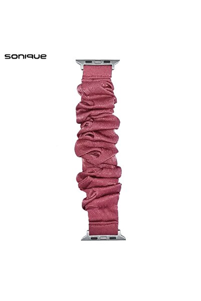 Sonique Λουράκι Scruncie Band για Apple Watch (38/40/41MM) Ροζ Σκούρο