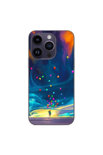 OEM Husa compatibila cu Apple iPhone 15 Pro Silicon Gel Tpu Model Baloane Uni...