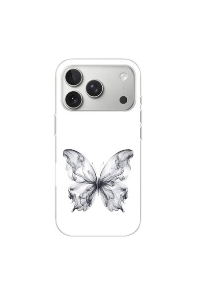 PPKin iPhone 17 Pro Max Compatible Butterfly 1 Design Transparent Case