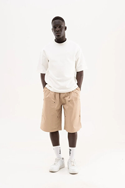 Machinist Oversized Men's Denim Carpenter Shorts – Light Beige S
