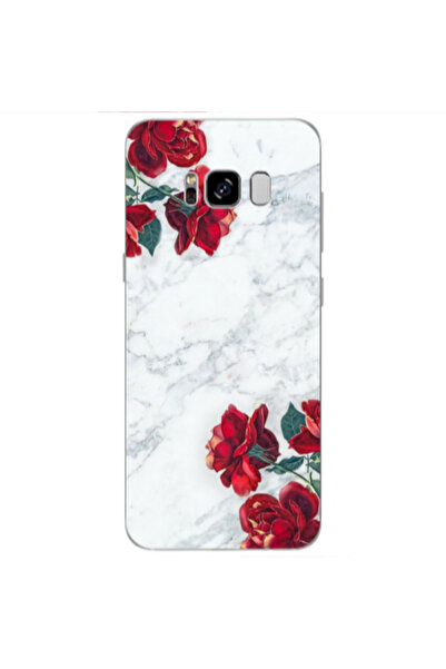 Other Samsung S8 red roses marble Transparent Silicone TPU Θήκη