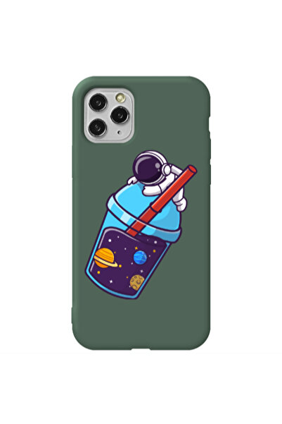 Other Apple iPhone 11 Pro Max Longing in space Dark Green Colored Silicone TP...