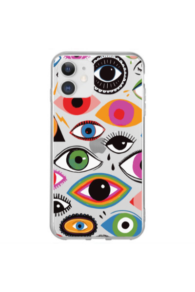 Other Apple iPhone 12 Mini Colorful eyes Transparent Silicone TPU Θήκη