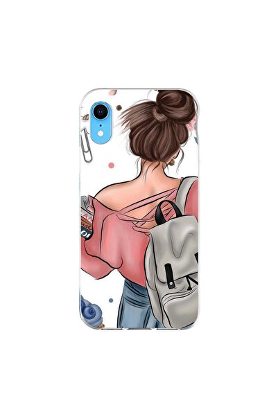 OEM Husa compatibila cu Apple iPhone XR Silicon Gel Tpu Model Girl Fashion Sc...