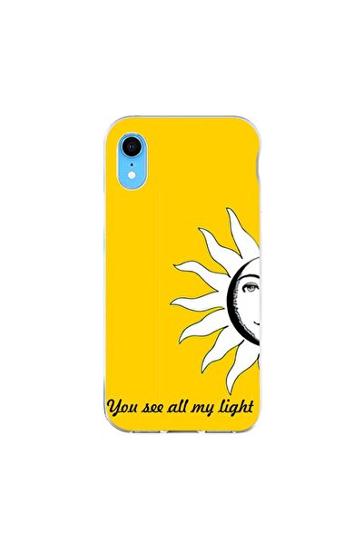 OEM Case compatible with Apple iPhone XR Silicone Gel Tpu Pattern Couples Sun