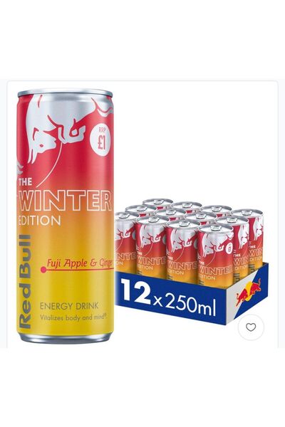 Red Bull مشروب الطاقة ريد بول بنكهة الزنجبيل والتفاح، عبوة من 12 قطعة