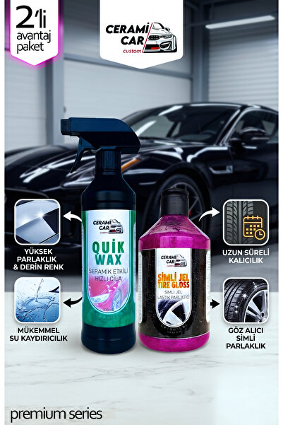 Ceramicar Custom Premium 2'li Avantaj Seti: Seramik Etkili Su Kaydırıcı Hızlı...