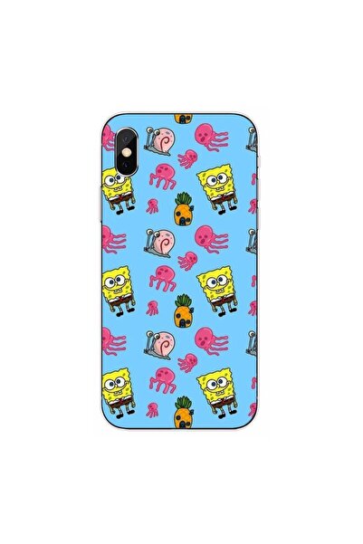 OEM Husa compatibila cu Apple iPhone XS Max Silicon Gel Tpu Model Spongebob P...