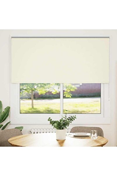 vidaxl Ρολέρ Μπλακάουτ Υπόλευκη 160×150 εκ. Πλάτος υφάσματος 156,6 εκ.