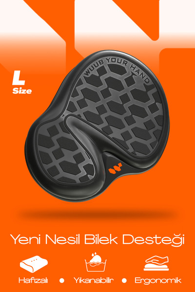Wuub Siyah Mouse Ergonomik Bilek Desteği Large