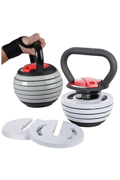 Mardil Kettlebell reglabil din fontă FIT-954 3.5-18.1 kg, pentru antrenament ...