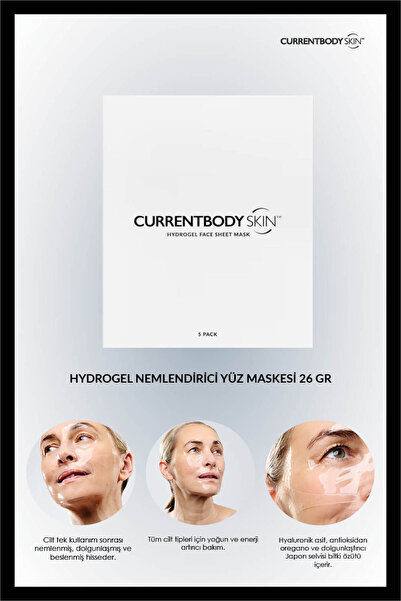 CurrentBody Skin Hydrogel Nemlendirici Yüz Maskesi 5 Paket