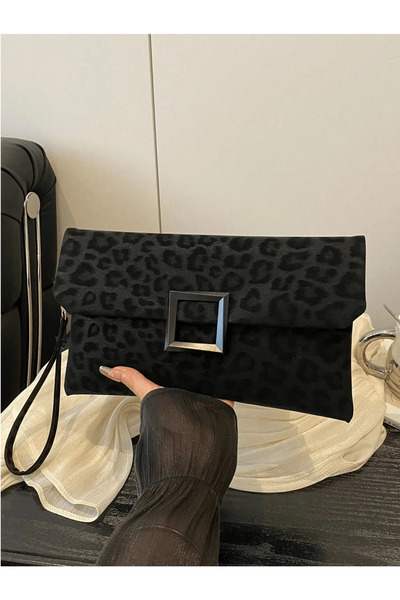 ORVILLA Clutch Bag for Women, Fashion Leopard Print Small Square Bag, Flap Ha...