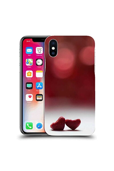 OEM Калъф, съвместим с Apple iPhone XS, силиконов гел TPU, модел  "Малки сърца "