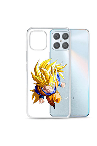 OEM Husa compatibila cu Honor X8 Silicon Transparenta Model Dragon Ball Goku Ss3