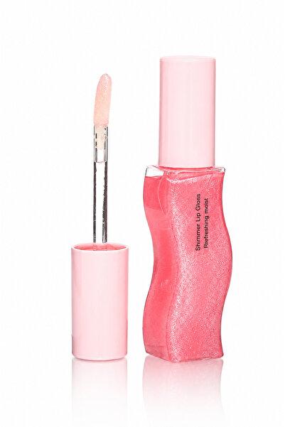 SETBEAUTY PEMBE IŞILTI SİMLİ RENKLİ DUDAK PARLATICI RUJ – SHİMMER LİP GLOSS 01