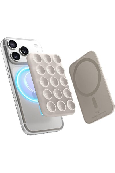 Elago Magnetic Suction Phone Mount MagSafe Compatible - Stone