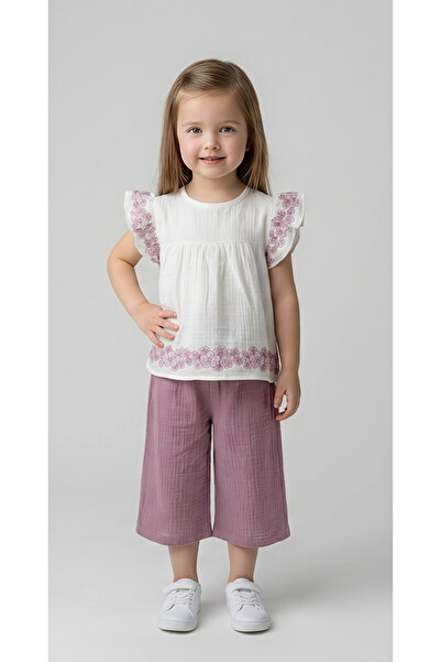 Beray Bebe Devojčica, 100% muslin tkanina, bluza sa volanima, cvetnim printom...