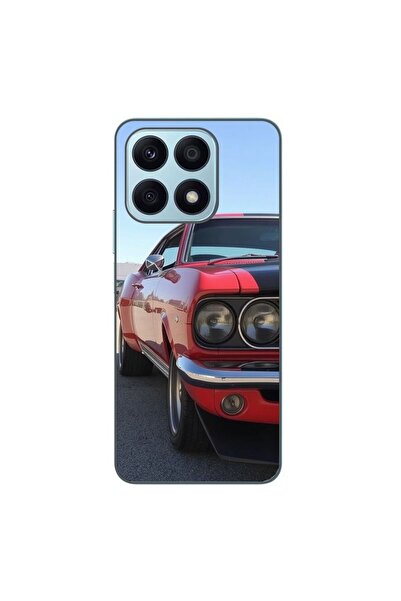 OEM Case compatible with Honor X8a Silicone Gel Tpu Model Red Muscle Car