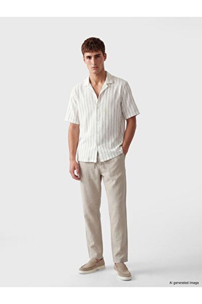 LC Waikiki Regular Fit Men's Linen-Look Trousers