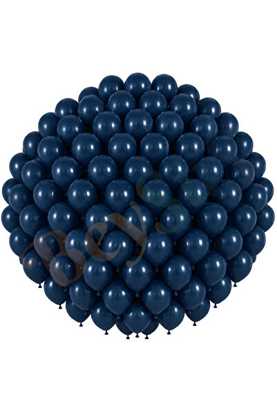 BeySüS Deep Ocean Color Latex Retro Balloons (30 cm) - 100 Pieces