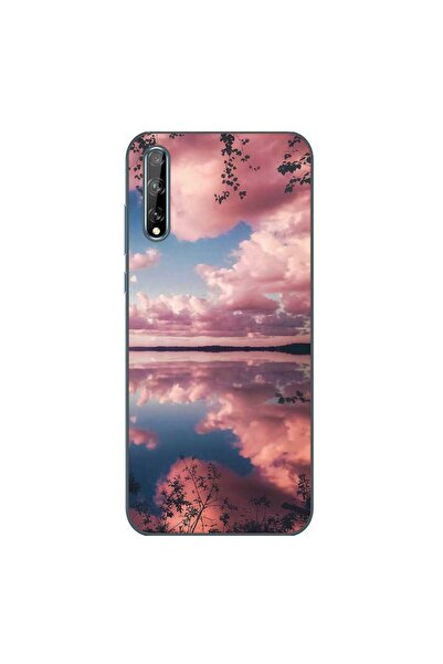OEM Husa compatibila cu Huawei P Smart S Silicon Gel Tpu Model Pink Clouds