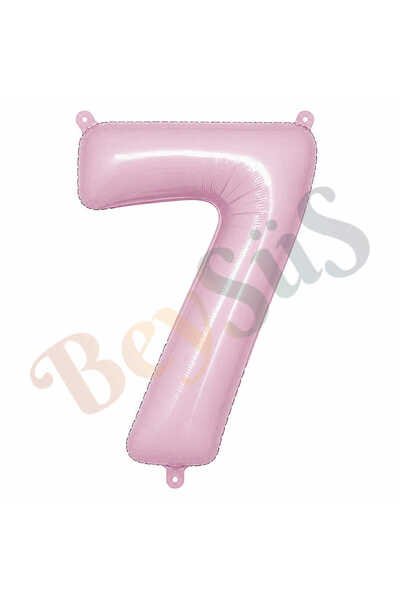BeySüS 7 Number Foil Balloons in Pink Color (76 cm)
