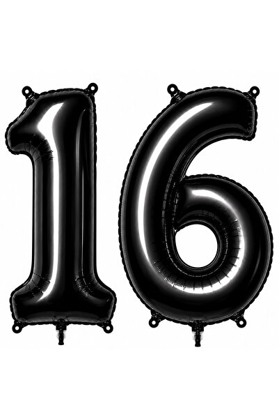 BeySüS 16 Foil Balloons Black Color (76 cm)