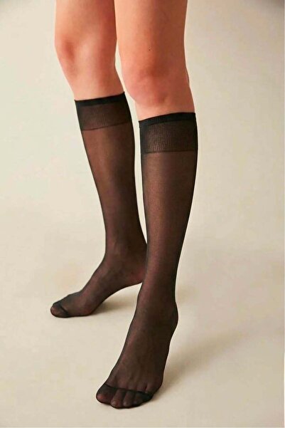 Penti Women's Black Matte 20 Denier Knee Length Trousers Socks 3-Piece