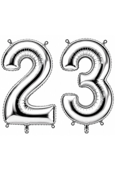 BeySüS 23 Foil Balloons Silver Color (36 cm)