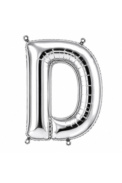 BeySüS Letter D Foil Balloon Silver Color (76 cm)