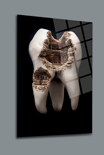 glassartdesign Tabloul de sticlă dentară-2 Tabloul Poliklinikii Dentare