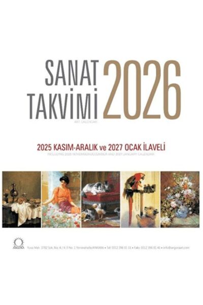 Angora Yayıncılık Sanat Takvimi 2026 Duvar Takvimi